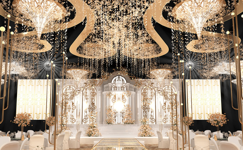 湖州花木兰喜事汇金色大厅效果展示